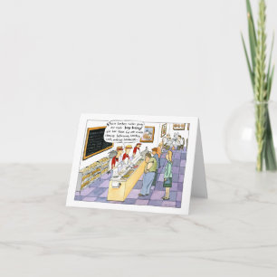 Carte Bagel Shop Drôle Drôle Dur Dessin Brut Pensée d'Ew