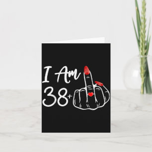 Carte Bague de 38 Plus 1 Doigt du Milieu 39e Anniversair