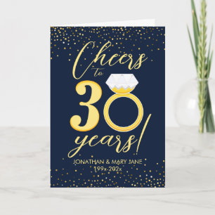 Carte Bague du 30e anniversaire du Mariage