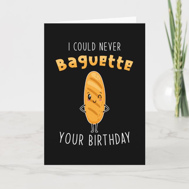 Carte Baguette Word Game Birthday (Devant)