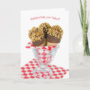 Carte Baguettes de crème glacée d'anniversaire en verre