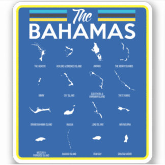 Carte Bahamas Sticker Cruise Bahamian