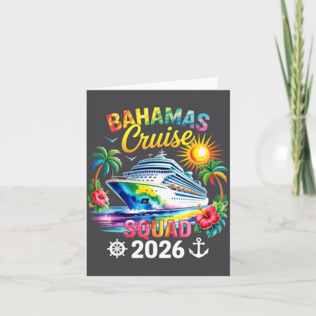 Carte Bahamas Vacation 2026 Squad Family Friends Matchin (Devant)