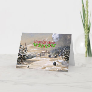 Carte Baie de Trinity, Terre-Neuve, vœux de Noël