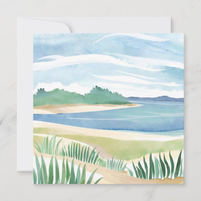 Carte Baie d'herbe de plage | Mer côtière océanique à l' (Devant)
