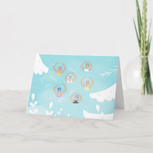 Carte Baigneurs artistiques   Art d'hiver de natation ar
