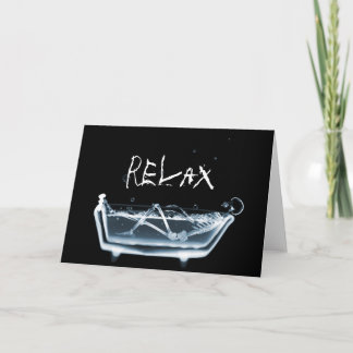CARTE BAIGNOIRE SKELETON DE VISION X RAY - BLEU