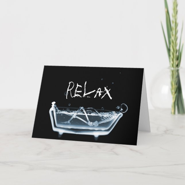 CARTE BAIGNOIRE SKELETON DE VISION X RAY - BLEU (Devant)