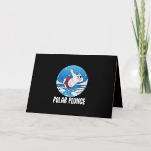 Carte Bain d'hiver Polar Plunge Ice Jump Polar Ours Bain