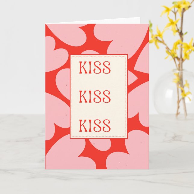 Carte Baiser Amour Romantique Minimaliste (Fleur jaune)