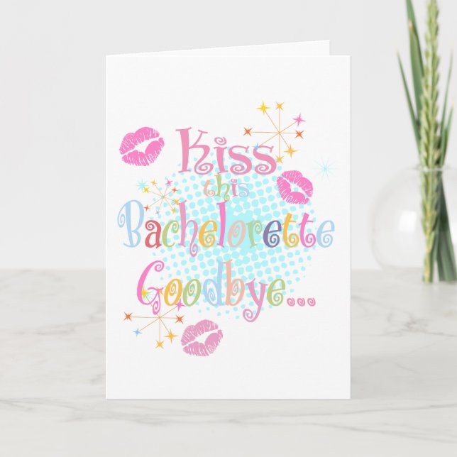 Carte Baiser Bachelorette au revoir (Devant)