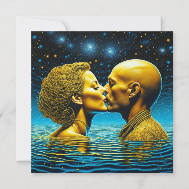 Carte Baiser romantique art mystique éthéré (Devant)