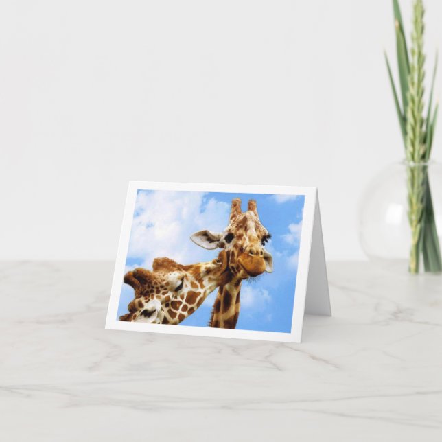 Carte baisers des girafes (Devant)