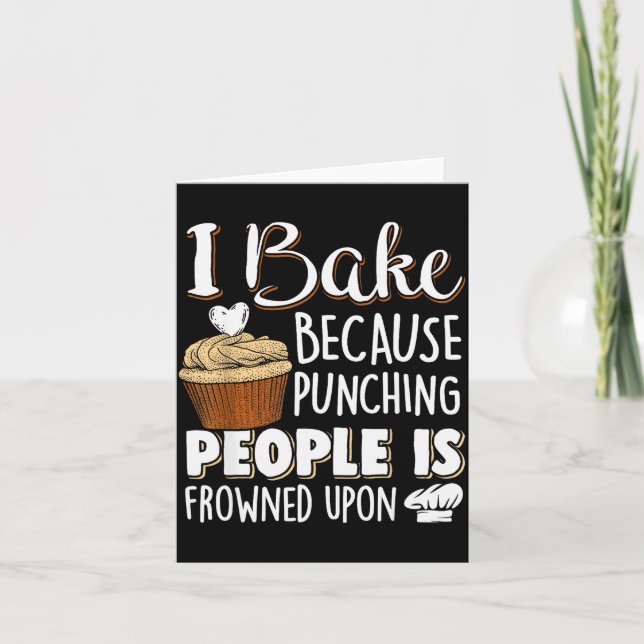 Carte Baking Lover Punching People - Baker &amp; Cupcake (Devant)