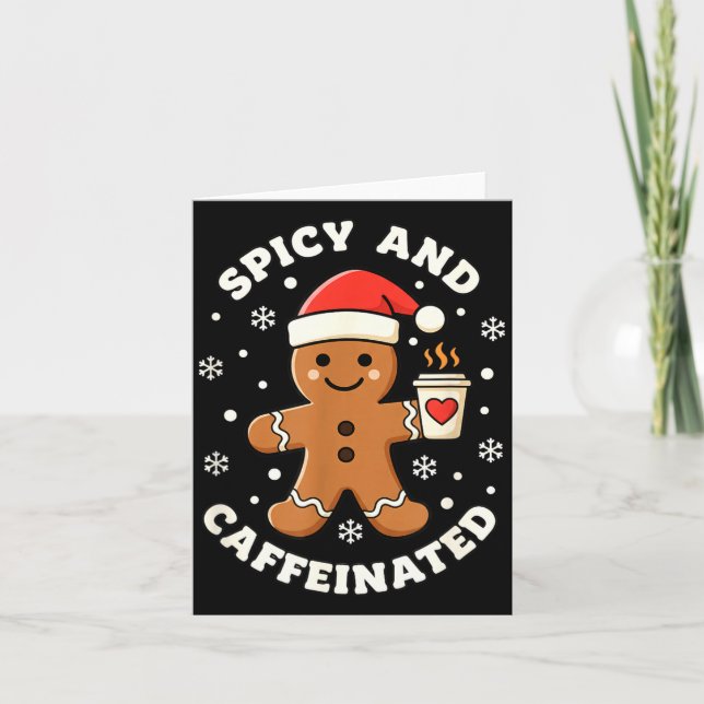 Carte Baking Scy And Caffeinated Gingerbread Coffee Chri (Devant)