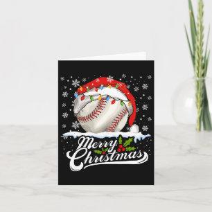 Carte Bal de baseball de Noël Noël Chapeau Noël garçons