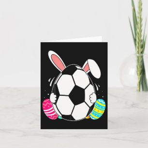 Carte Bal De Football Drôle Avec Bunny Oreilles Pâques H