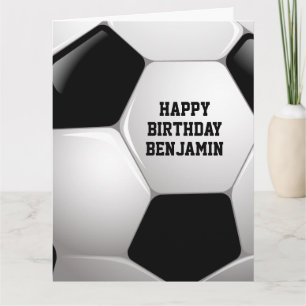 Carte Bal de football personnalisable Joyeux anniversair
