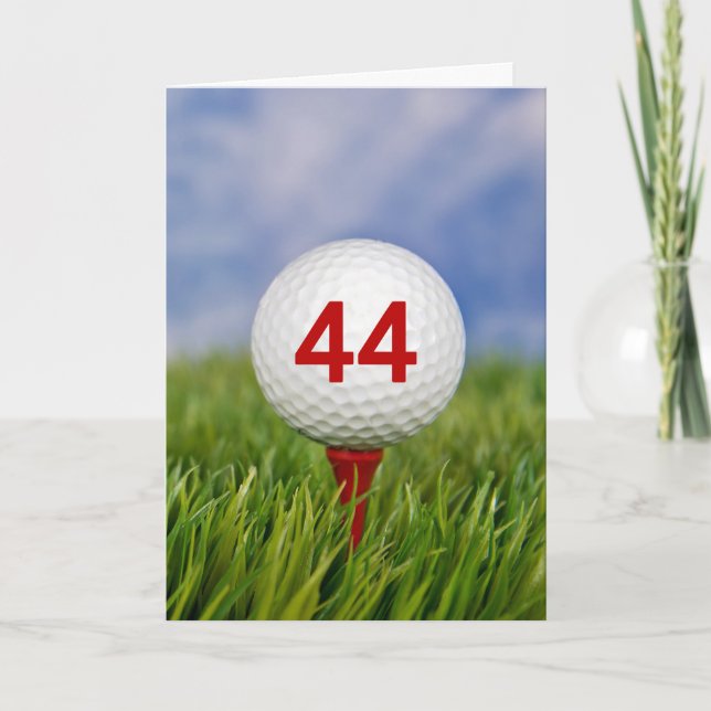 Carte Bal de golf 44e anniversaire sur Red Tee (Devant)