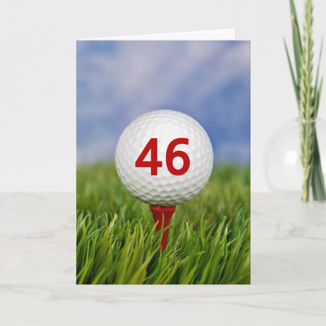Carte Bal de golf 46e anniversaire sur Red Tee (Devant)