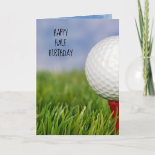 Carte Bal de golf à demi-anniversaire