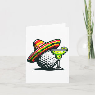 Carte Bal De Golf Cinco De Mayo Avec Sombrero Et Margari