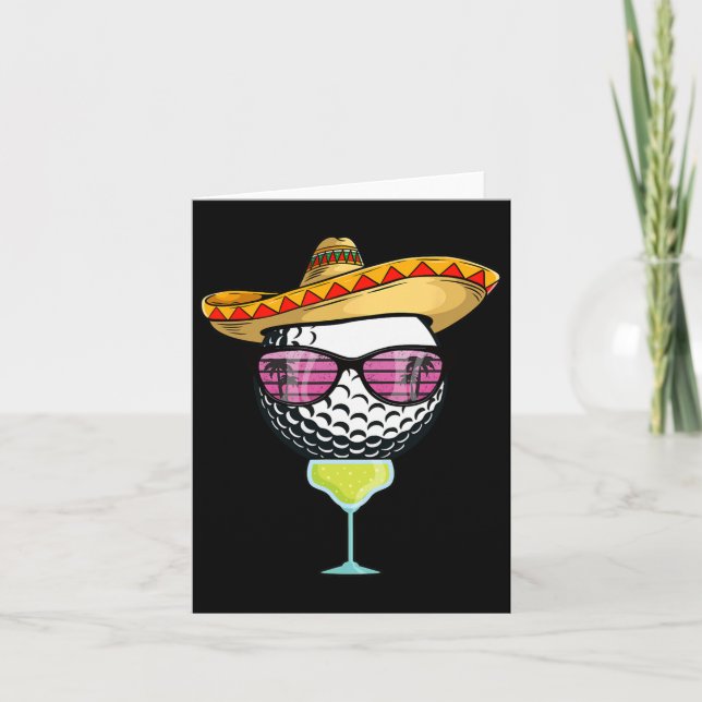 Carte Bal De Golf Cinco De Mayo Avec Sombrero Margar (Devant)