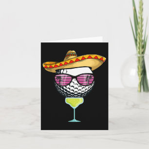 Carte Bal De Golf Cinco De Mayo Avec Sombrero Margar