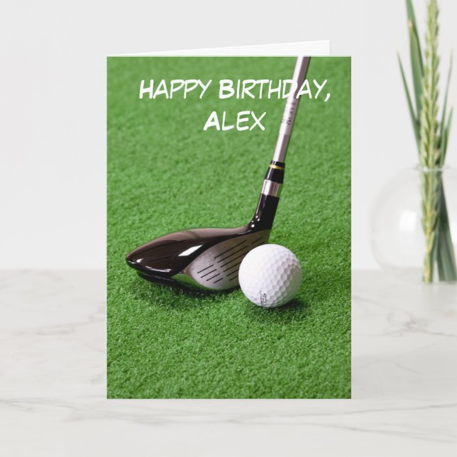 Carte Bal de golf et Club Anniversaire personnalisé (Devant)