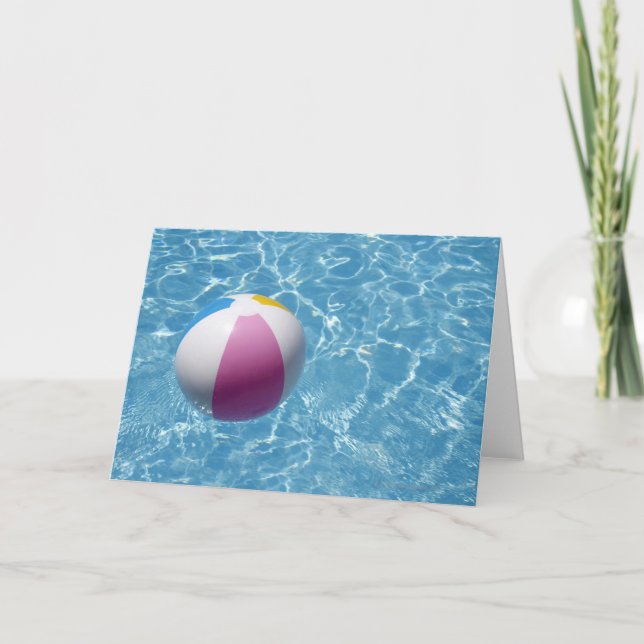 Carte Bal de plage dans la piscine (Devant)