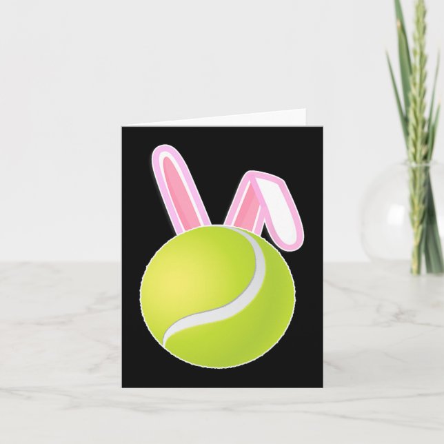 Carte Bal de tennis Bunny de Pâques (Devant)