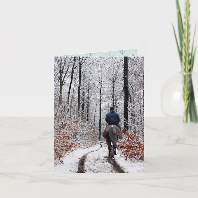 Carte Balade à cheval dans la forêt de Noël (Devant)