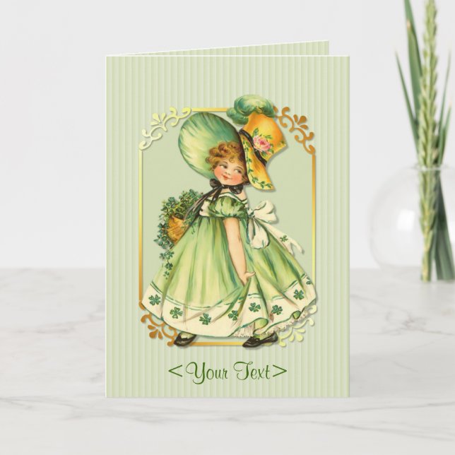 Carte Balade irlandaise de shamrock - personnalisez (Devant)