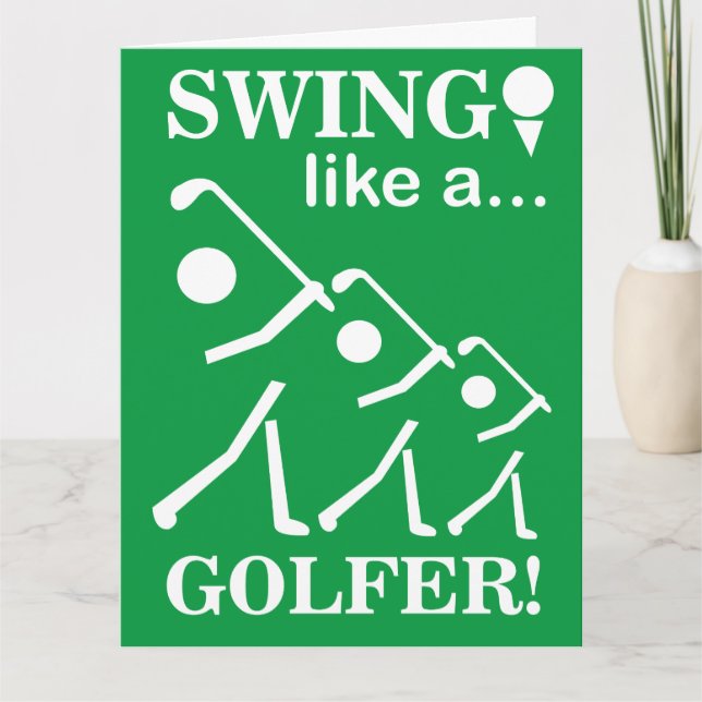 Carte Balancez comme un golfeur Salutation de golf (Devant)