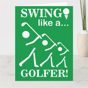 Carte Balancez comme un golfeur Salutation de golf