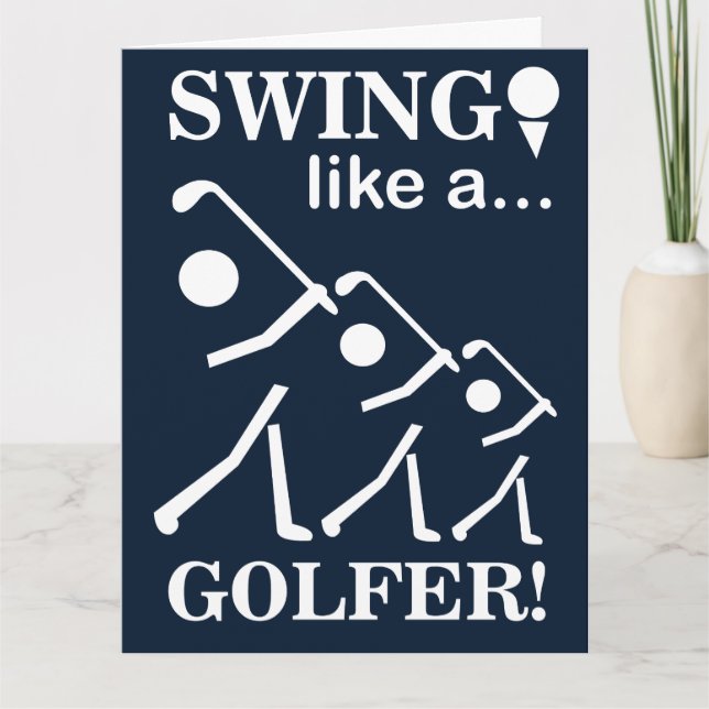 Carte Balancez comme un golfeur Salutation de golf (Devant)