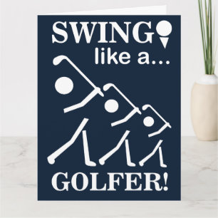 Carte Balancez comme un golfeur Salutation de golf
