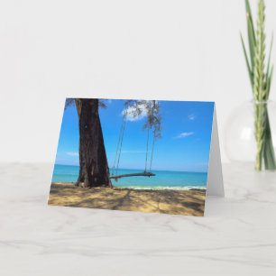 Carte Balançoires et arbre sur le sable