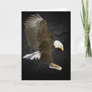 Carte Bald Eagle Avec Félicitations Diplôme D'Études Sup