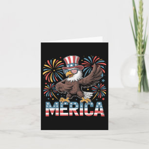 Carte Bald Eagle Dansant 'merica Tee Funny Patriotique U