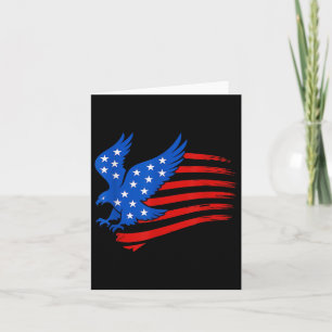 Carte Bald Eagle Us American Flag 4 juillet Fier Part