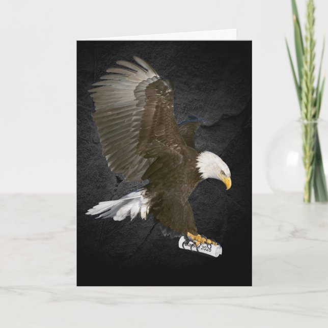 Carte Bald Eagle with 2026 Graduation Diploma  (Devant)