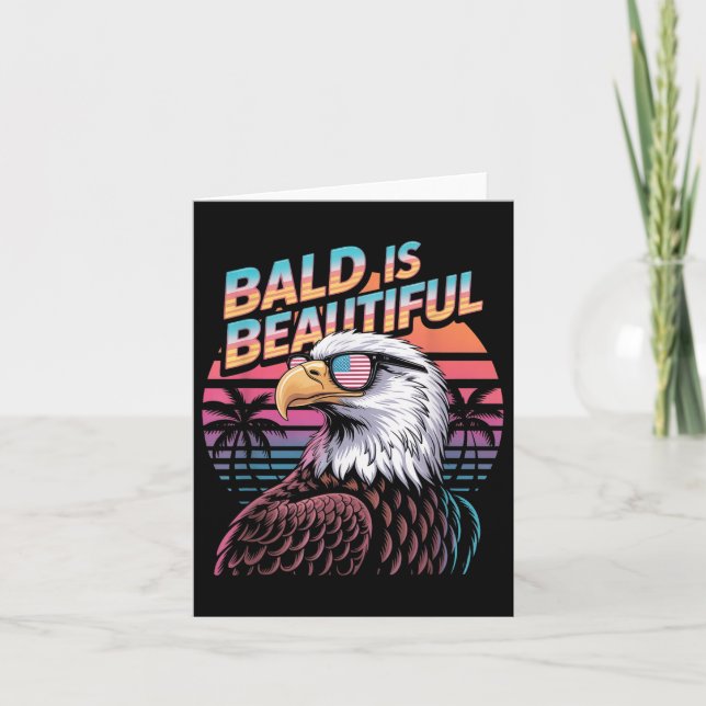 Carte Bald Est Beau Aigle Drôle 4 juillet (Devant)