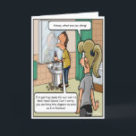 Carte Bald Head Island Funny Birthday Card<br><div class="desc">Cette carte d'anniversaire humoristique présente un homme désireux de partir en vacances avec sa femme à l'île de Bald Head. Complètement malentendu sur le fait que lui et sa femme n’ont pas besoin d’être chauve pour y passer des vacances, il commence à se raser tous les cheveux. Quand sa femme...</div>