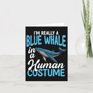 Carte Baleine Bleue En Costume Humain Drôle