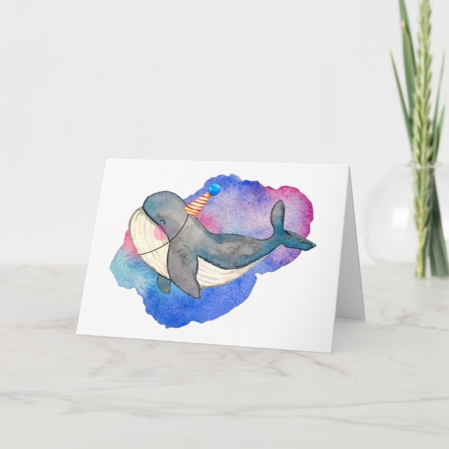 Carte Baleine de fête (Devant)