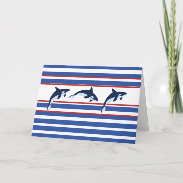 Carte Baleine d'un bon anniversaire (Devant)