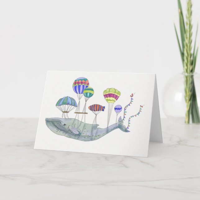 Carte Baleine en vol (Devant)