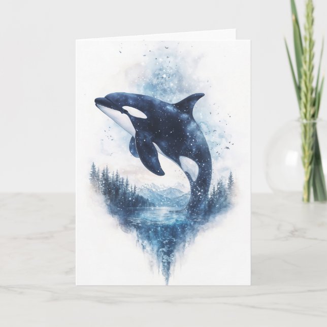 Carte Baleine Galactique S'élevant à Travers le Ciel (Devant)