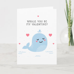 Carte Baleine Tu Es Ma Valentine ?